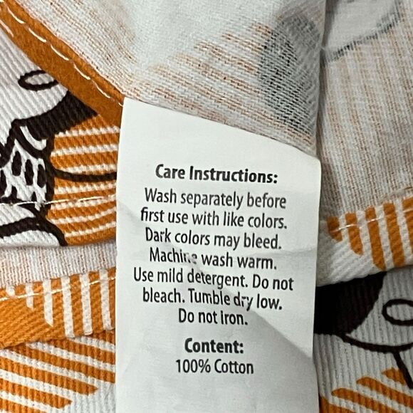 Disney Thanksgiving Apron Orange Fall Mickey Mouse Plaid Holiday Kitchen - Picture 6 of 12